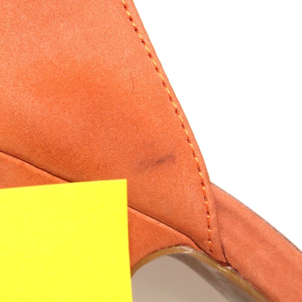 Jeffrey Campbell Womens Sz 9.5 Orange Rust Suede Pointed Toe Ankle Strap Heels - Picture 11 of 11
